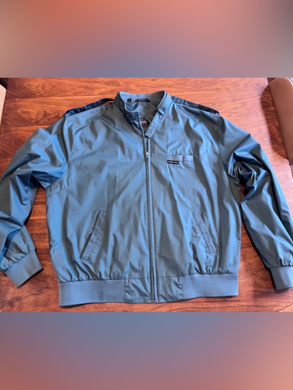Members Only Vintage 80s 90s Bomber Jacket in Teal Blue EUC XL Tall Mint Cond